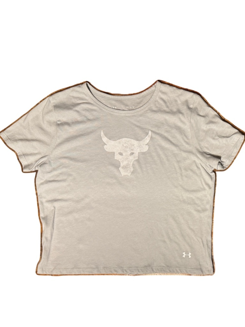 (M) Under Armour Heatgear Project Rock Brahma Bull Cropped T Shirt Womens